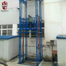 best selling goods lift design residential warehouse cargo hydraulic lead rail lift